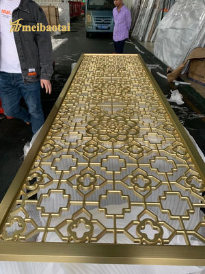 Bom preço Revestimento padrão do EN PVD do divisor de sala da armação de aço do ouro SS201 on-line