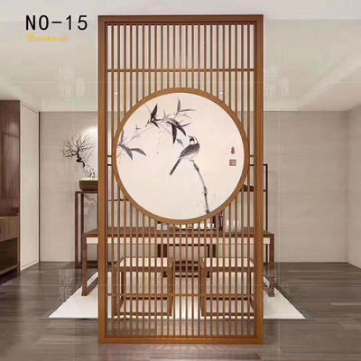 Bom preço PVD Cor de aço inoxidável divisor de forma quadriculada decoração de hotel on-line