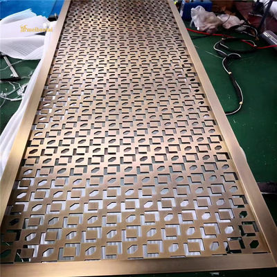 Bom preço PVD ouro preto revestido de aço inoxidável alumínio divisória de quarto tamanho personalizado on-line