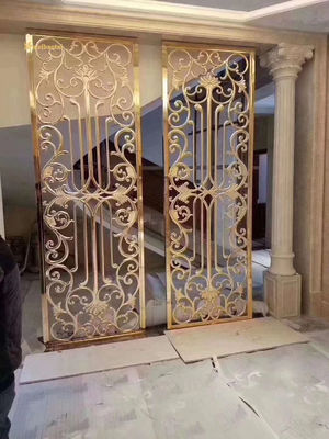 Bom preço 201 304 Quarto de aço inoxidável divisor de forma quadriculada decoração de hotel on-line