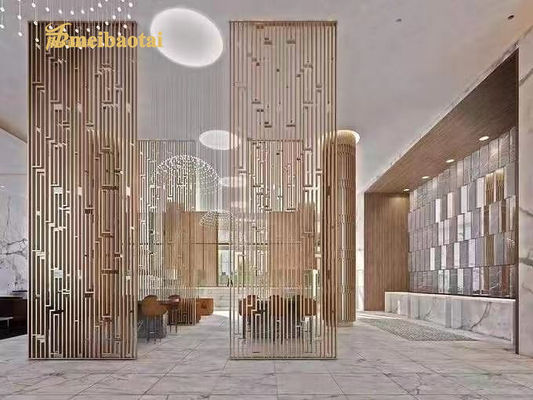 Bom preço Personalize divisores de sala do metal de Art Screen SS divide decorativo para o hotel on-line