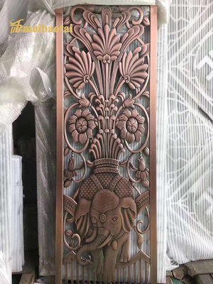 Bom preço Ecrã de decoração de divisor de quarto de aço inoxidável a laser oco on-line