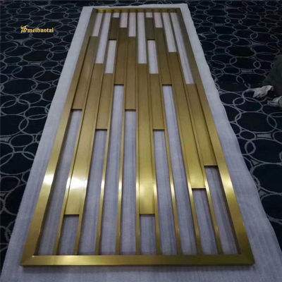 Bom preço Divisória de Sala em Aço Inoxidável Cortada a Laser com 30mm de Espessura na Cor Dourada PVD, Painel de Privacidade Decorativo em Aço on-line