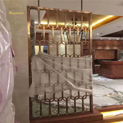 Bom preço O laser da tela do metal da decoração cortou o divisor de sala de aço inoxidável na sala de jantar on-line