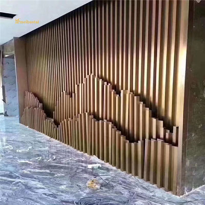 Bom preço Divisória de ambiente em aço inoxidável com revestimento em ouro rosa, técnica de corte a laser e tamanho personalizado on-line
