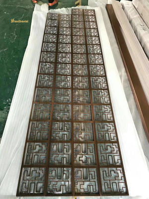 Bom preço PVD revestido de bronze 304 divisor de quarto de aço inoxidável com divisória de tela de metal de acabamento de linha de cabelo on-line