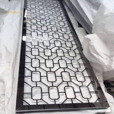 Bom preço 201 divisor de quarto de aço inoxidável com laser PVC e acabamento de espelho divisor de parede de metal on-line
