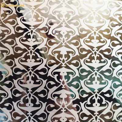 Espelho gravado 304 Grau chapa de aço inoxidável 0,55 mm espessura placa decorativa