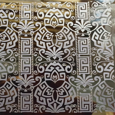 Chapa de Aço Inoxidável 304 com Acabamento Espelhado Gravado 1219x2438mm para Decoração de Elevador
