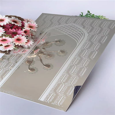 Bom preço Folha de aço inoxidável de gravação de espelho de grau 304 1219x2438mm para placa de decoração de elevador on-line