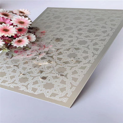 Chapa de aço inoxidável gravada personalizada com acabamento espelhado 4*8FT para decoração de elevador