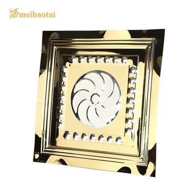 Placa de aço inoxidável de revestimento de duas cores com folha decorativa com padrão