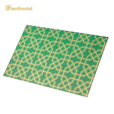 Bom preço Folha de aço inoxidável gravada com revestimento verde preto 1219x3048mm Tamanho e película de PVC de 70 microns on-line