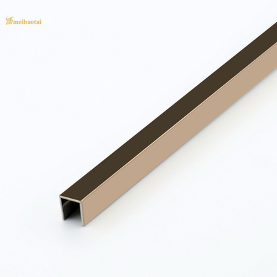 Perfis do metal U da guarnição da telha de Rose Polished Finished Stainless Steel