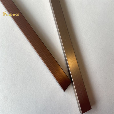 Acabamento de Azulejo em Aço Inoxidável Bronze Antigo com 8 Pés de Comprimento e Anti-Impressão Digital para Canto de Parede Decorativo