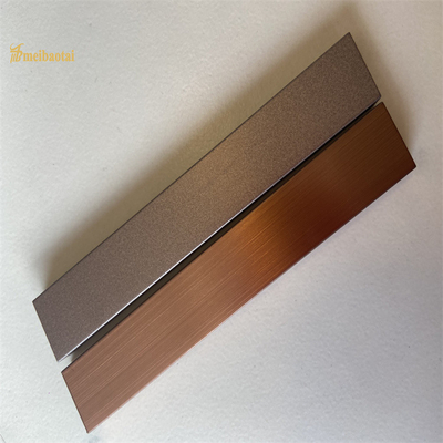U Slot Decorative Stainless Steel Tile Trim 201 304 Color HL Sandblast Finish