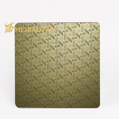 Bom preço Chapa em relevo de aço inoxidável 304 cor dourada e prateada, 0,85 mm de espessura, para painéis decorativos de parede on-line