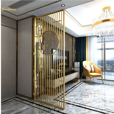 Bom preço PVD revestido de ouro 30mm espessura tamanho personalizado divisor de quarto de aço inoxidável divisória de quarto de metal on-line