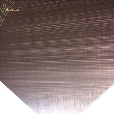 Bom preço Cruz de bronze escovado Anti-impressão digital linha de cabelo chapa de aço inoxidável 1219x2438mm para decoração arquitetônica on-line