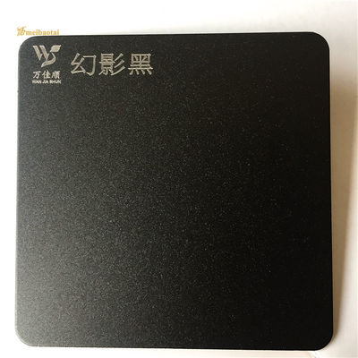 Placa Decorativa de Aço Inoxidável 304 Preto Jateado 0,55mm de Espessura com Formato Plano