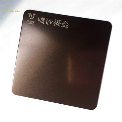 O ouro limpado com jato de areia SS decorativos de Brown cobre a forma lisa de 0.65mm