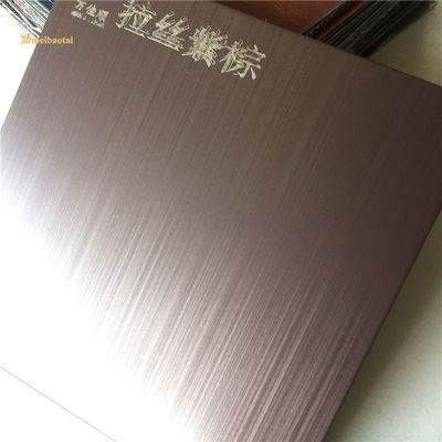 Bom preço Folha de aço inoxidável GB Standard Purple Hairline com espessura de 0,65 mm para resistência à corrosão on-line
