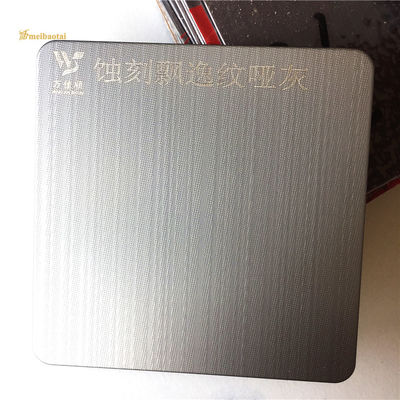 Bom preço ASTM Standard 304 Grade Grey Etched Pattern Plate de decoração de aço inoxidável e folha de aço inoxidável gravada on-line