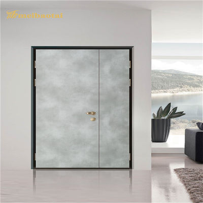 Bom preço Decoração inoxidável da porta das folhas da estratificação branca da grão da madeira da imitação da cor on-line